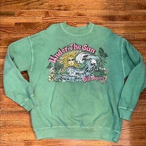 Billabong Under The Sun Green Crewneck Sweater